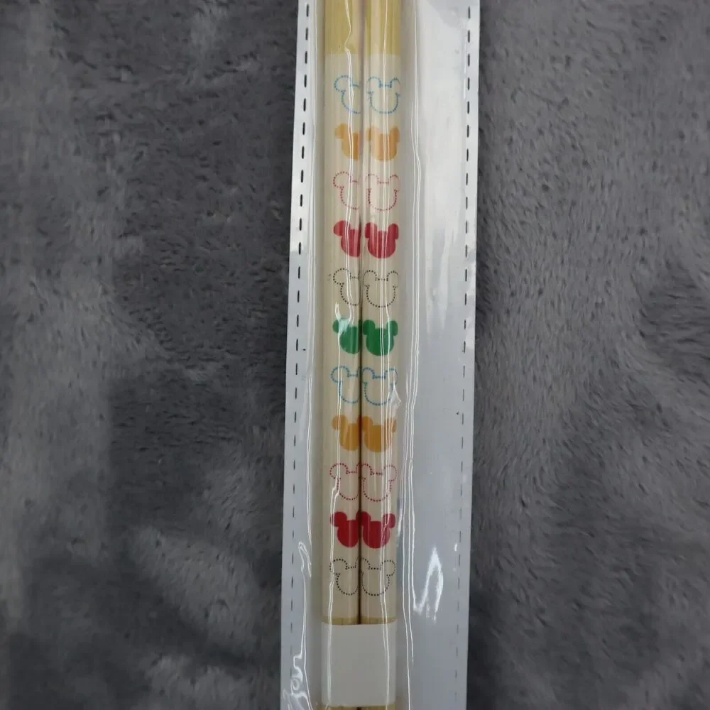 Disney Mickey Bamboo Chopsticks Chopstick 3 - 21cm & 2 - 33cm 5 total packs